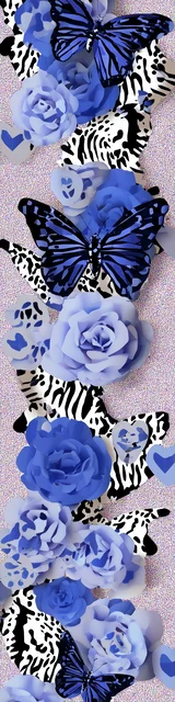 Free flower bookmark featuring a butterfly with floral elements